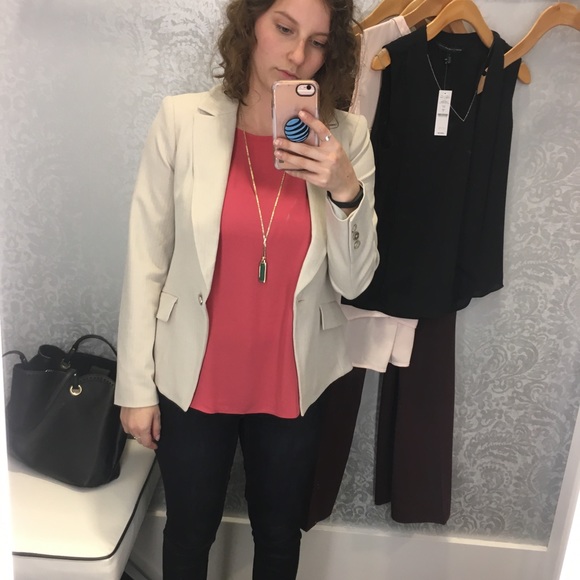 Light Tan White House Black Market Blazer - Picture 8 of 8